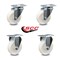 Service Caster 4 Inch Nylon Wheel Swivel Top Plate Caster Set with 2 Rigid SCC-20S414-NYS-TP2-2-R-2 - alternate 4